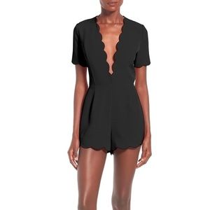NWT Storee Scallop Romper Size M
